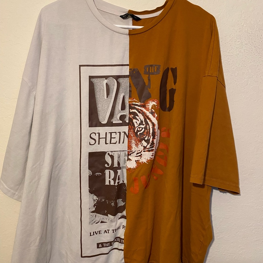 Two color split top